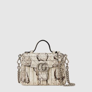 Mini sac à main GG Marmont en python