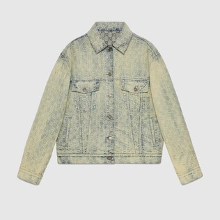 GG jacquard denim jacket