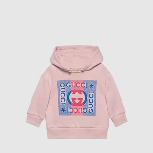 婴儿Gucci标识棉质卫衣