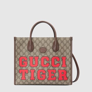 Gucci Tiger GG small tote bag