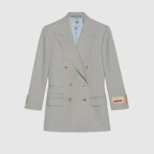 Double-breasted wool jacket