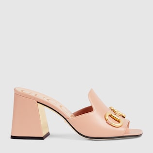 Women's slide sandal with Horsebit