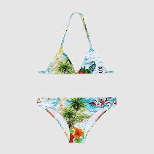 Bikini in lycra con stampa frullato di fragole