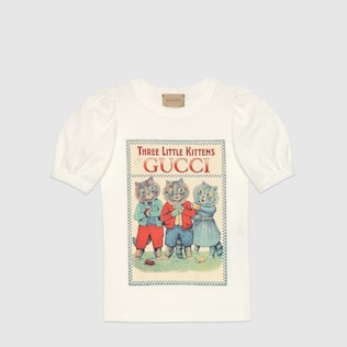 Children's cotton linen kitten T-shirt