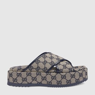 Women's GG platform slide sandal