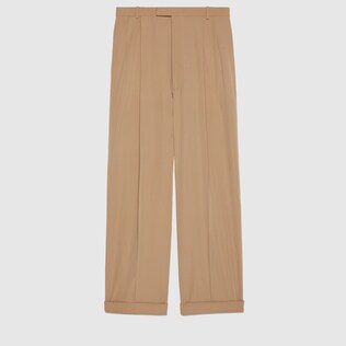 Pantaloni in lana con etichetta Gucci