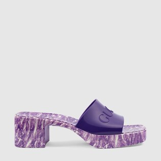 Women's slide sandal with Gucci logo