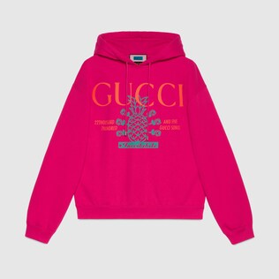 Gucci Pineapple系列印花连帽卫衣