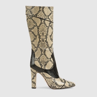Women's python print boots