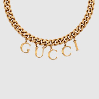GUCCI スクリプトロゴ ネックレス