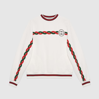 Sweatshirt aus Baumwolle mit GG