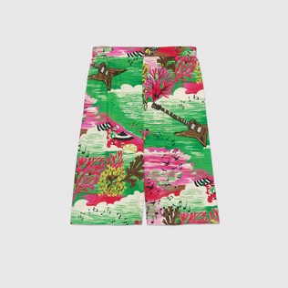 印花真丝短裤