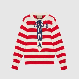 Pull en coton à rayures