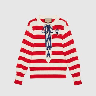 Striped cotton jumper
