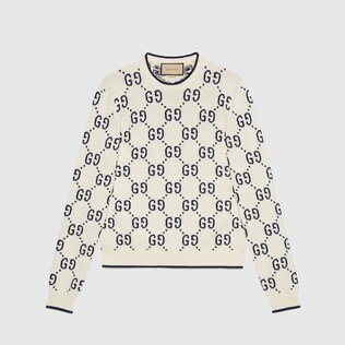 GG cotton knit sweatshirt