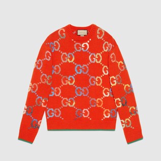 Pull en jacquard de laine GG