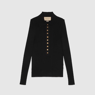 Polo en maille en viscose ultra fine