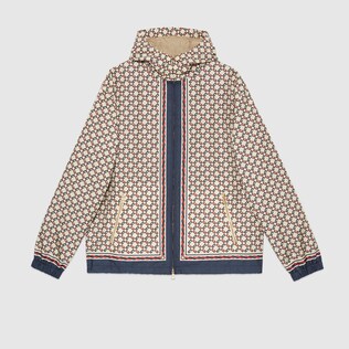 Jacke aus Nylon mit geometrischem G Motiv