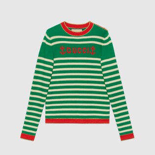 Striped cotton jumper