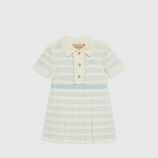 Baby striped viscose dress