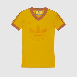 T-shirt adidas x Gucci con scollo a V