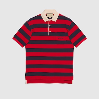 Poloshirt aus gestreifter Baumwolle