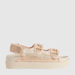 Women's GG sandal with crystals