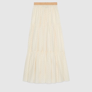 GG lace long skirt