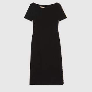 Robe en laine avec boutons GG