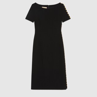 Wool dress with GG buttons