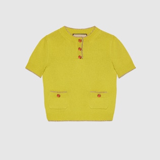 T-Shirt aus Baumwollstrick mit Lamé