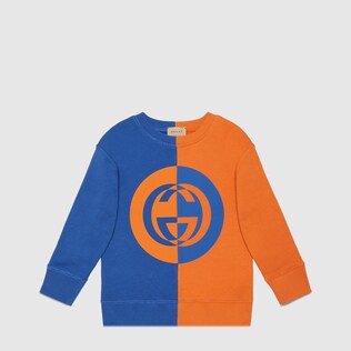Children's felted cotton sweatshirt