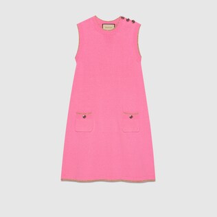 Cotton lamé knit dress