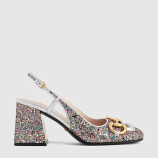 Gucci Lovelight mid-heel slingback with Horsebit
