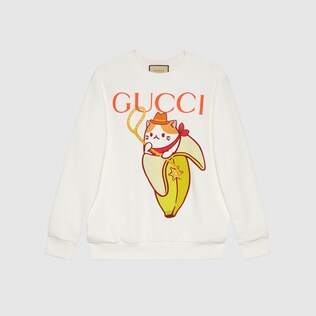 Gucci and Bananya cotton sweatshirt