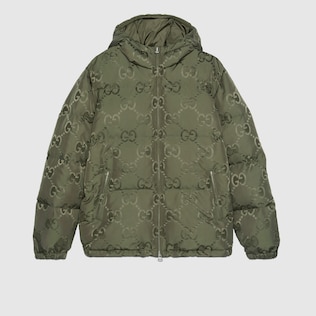 Jumbo GG canvas down jacket