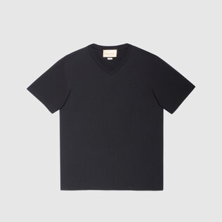 Cotton T-shirt with Double G