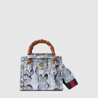Gucci Diana Mini-Shopper aus Pythonleder