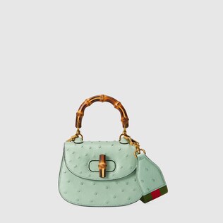 Gucci Bamboo 1947 ostrich mini bag