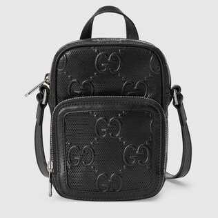 Mini borsa con motivo GG in rilievo