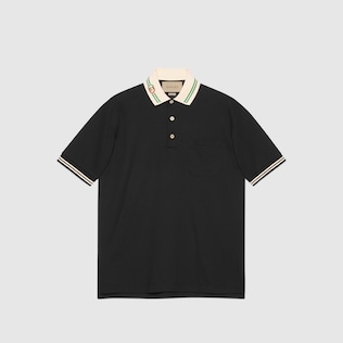 Cotton piquet polo with Interlocking G