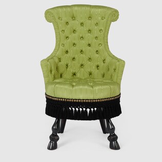 Floral jacquard armchair