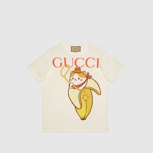 Gucci and Bananya print cotton T-shirt