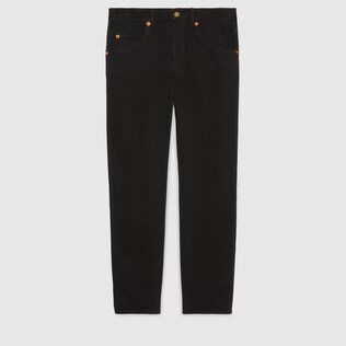 Tapered denim trousers