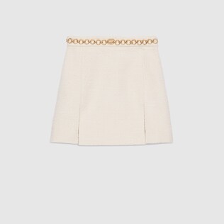 Jupe en mélange bouclé fin