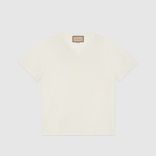 Cotton T-shirt with Double G