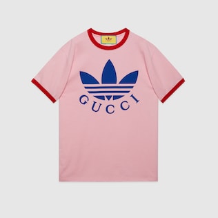 adidas x Gucci联名系列针织棉T恤
