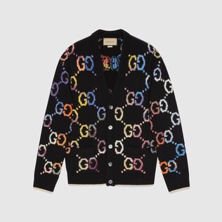 Cardigan aus GG Wolljacquard