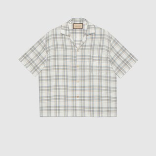Viscose check bowling shirt