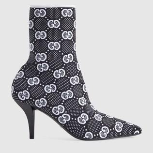 Women's GG knit ankle boots
